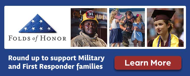 Round up to support Military and First Responder families