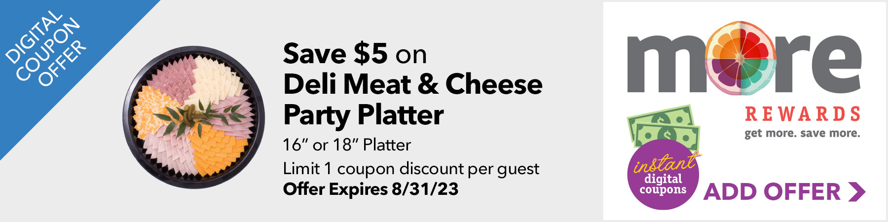 Deli Meat and Cheese Party Platter - Digital Coupon