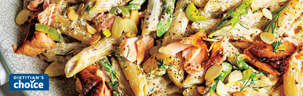 Grilled Salmon and Asparagus Pasta Salad