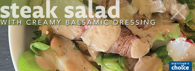 Steak Salad with Creamy Balsamic Dressing