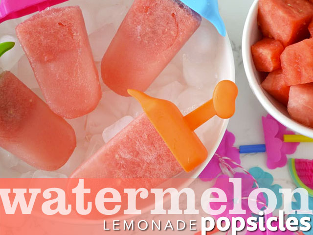 Watermelon Lemonade Popsicles