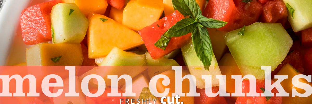 Freshly Cut Melon Chunks