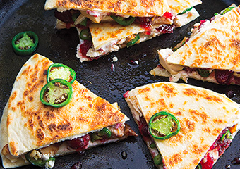 Turkey, Cranberry & Goat Cheese Quesadillas