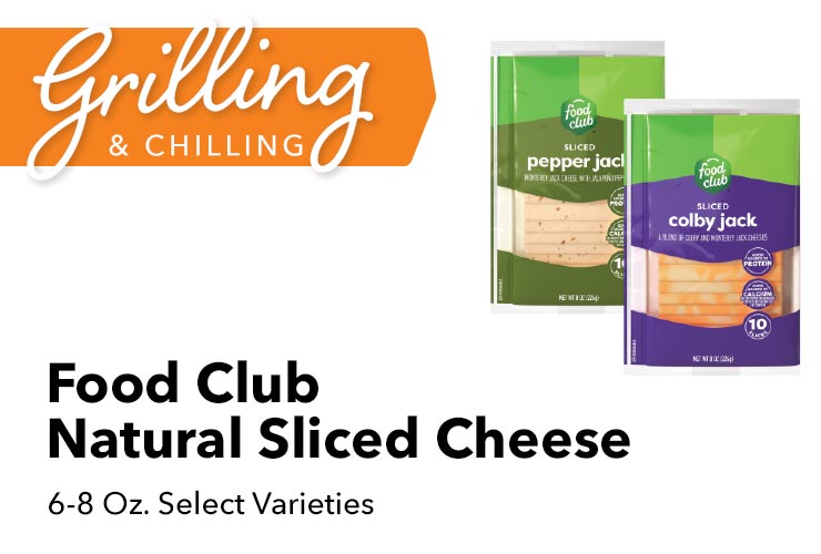 Food Club Natural Sliced Cheese