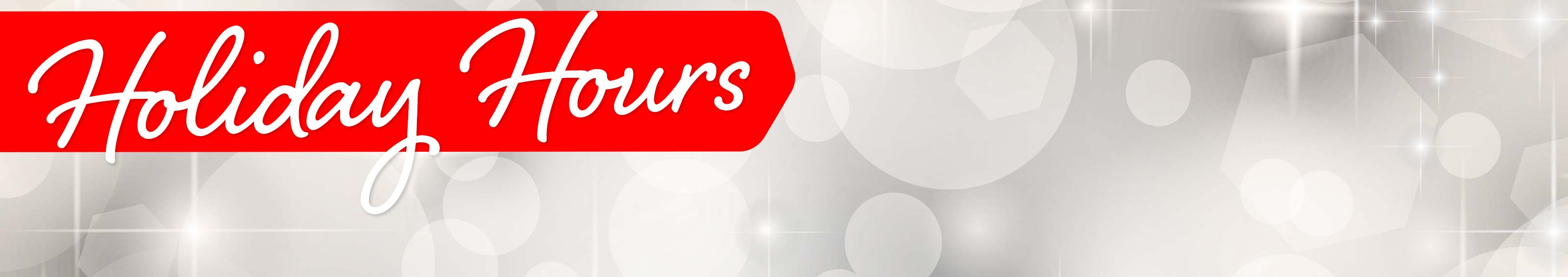 Holiday Hours