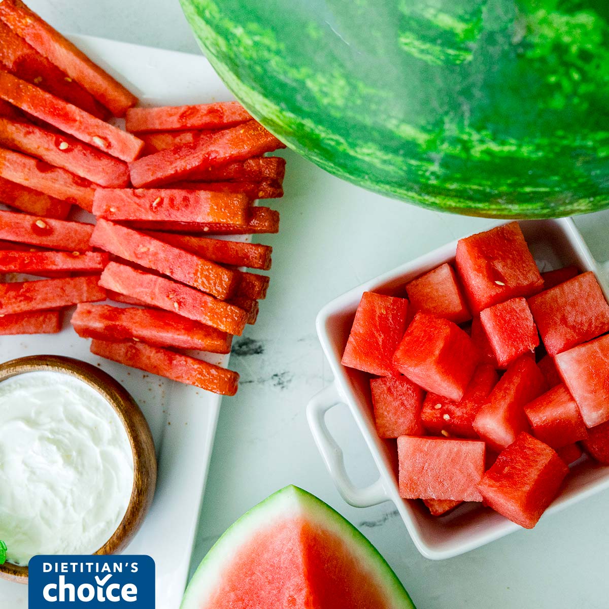 Watermelon Fries with Coconut Lime Dip