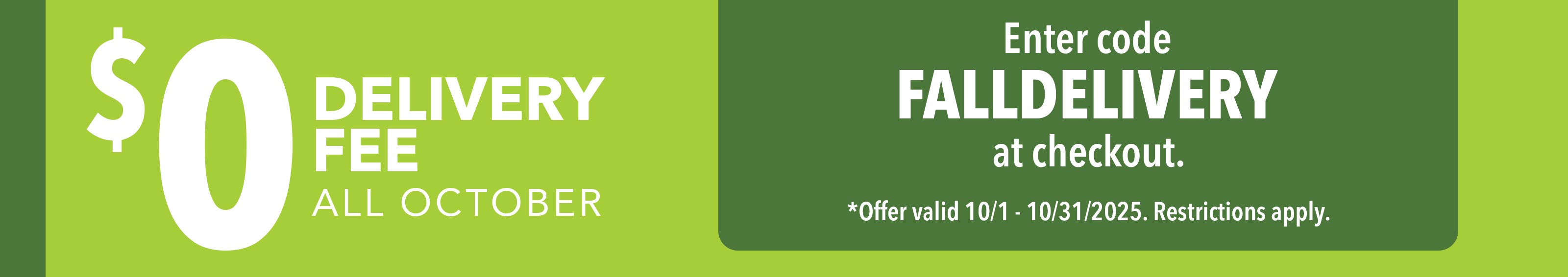 Pay $0 in delivery fees on up to 60 orders at coborns.com