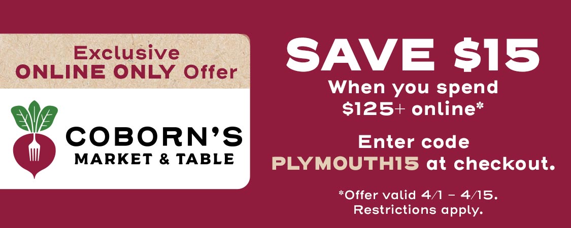 Save $15 when you spend $125+ online