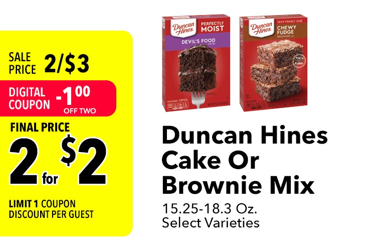 Duncan Hines Cake Or Brownie Mix