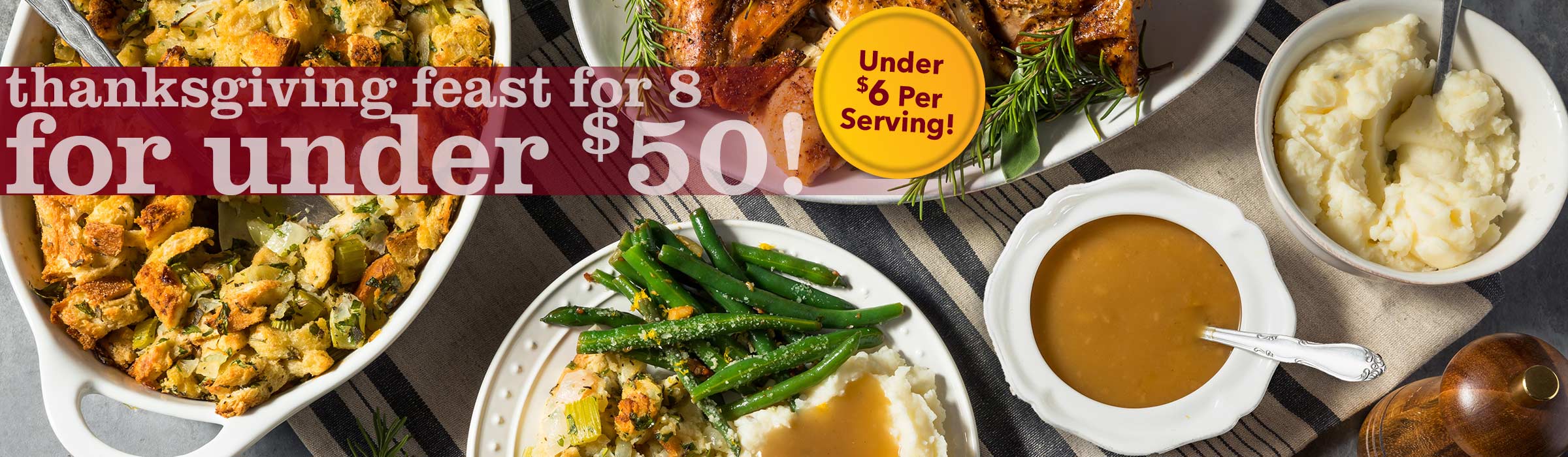 Thanksgiving Feast for 8 for under $50!