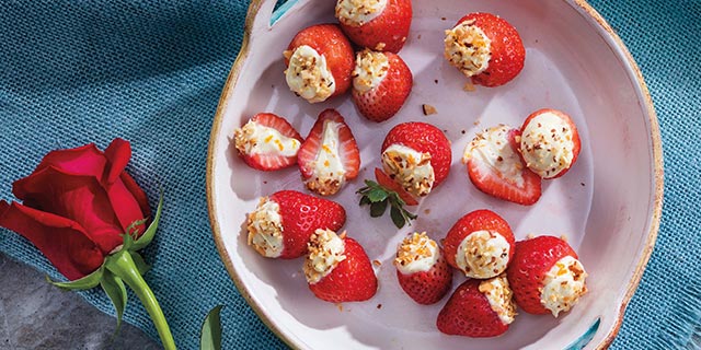 Valentine's Day Stuffed Strawberries