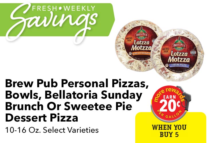 Brew Pub Personal Pizzas, Bowls, Bellatoria Sunday Brunch Or Sweetee Pie Dessert Pizza
