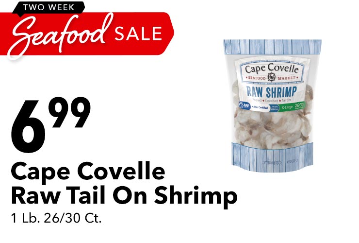 Cape Covelle Raw Tail On Shrimp