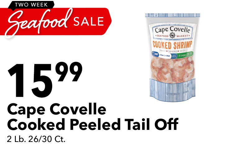 Cape Covelle Cooked Peeled Tail Off