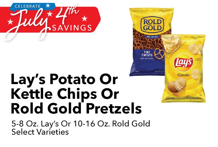 Lay’s Potato Or Kettle Chips Or Rold Gold Pretzels
