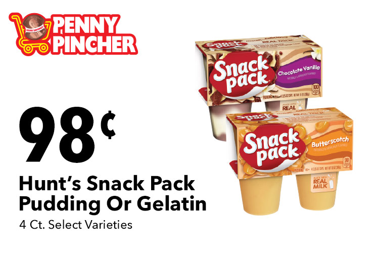Hunt’s Snack Pack Pudding Or Gelatin