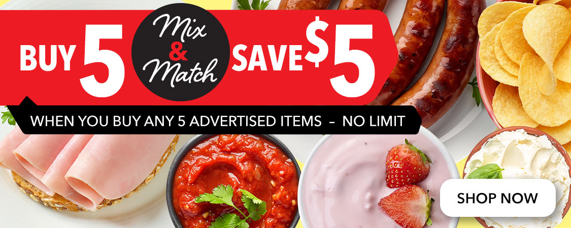 Buy 5 Save $5