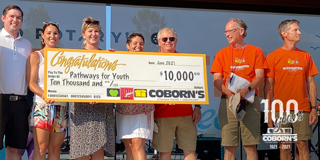 $10,000 donation to Pathways for Youth