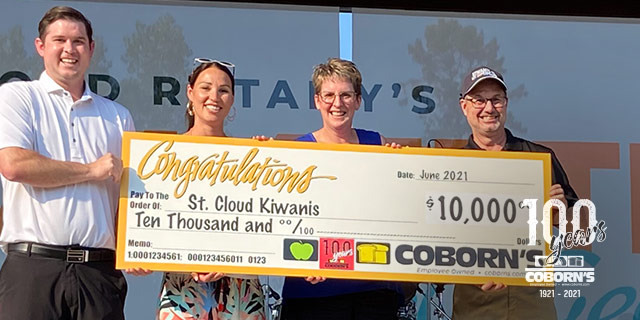 $10,000 donation to St. Cloud Kiwanis