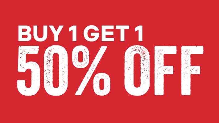 Buy 1 Get 1 50% Off