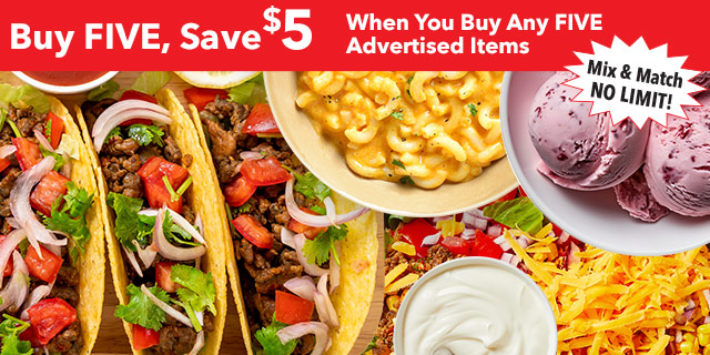 Buy 5 Save $5