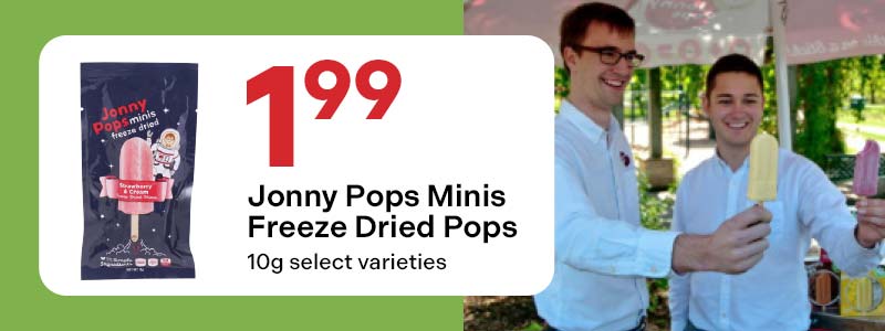 Jonny Pops Minis Freeze Dried Pops
