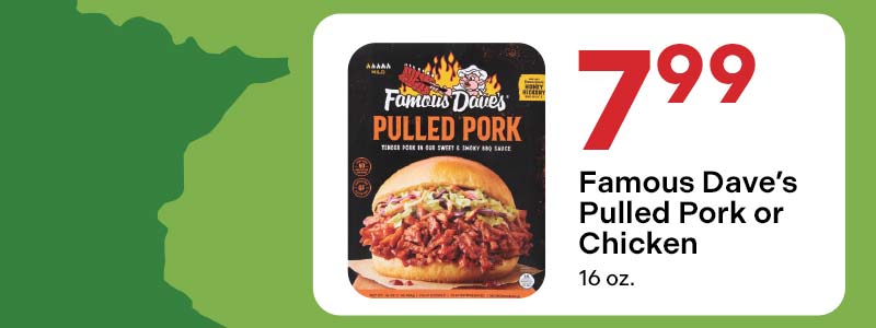 Famous Dave's Pulled Pork or Chicken