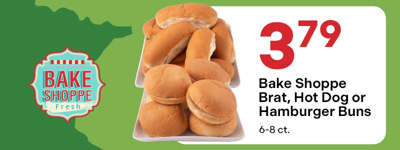 Bake Shoppe Brat, Hot Dog or Hamburger Buns
