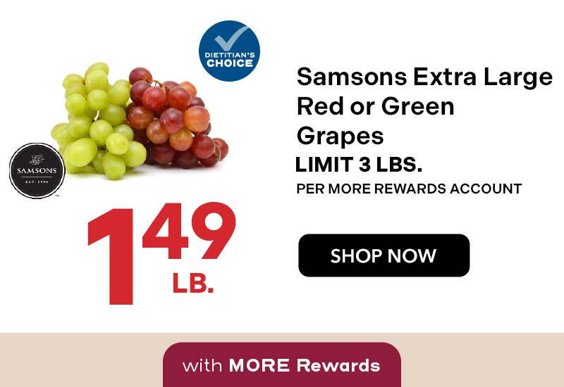 Samsons Extra Large Red or Green Grapes