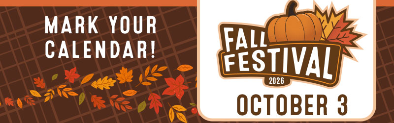 Mark Your Calendar - Fall Festival 2026 - October 3