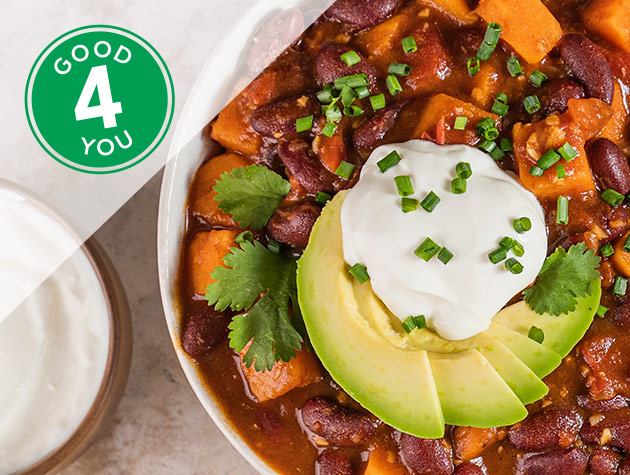 Beefy Sweet Potato and Black Bean Chili