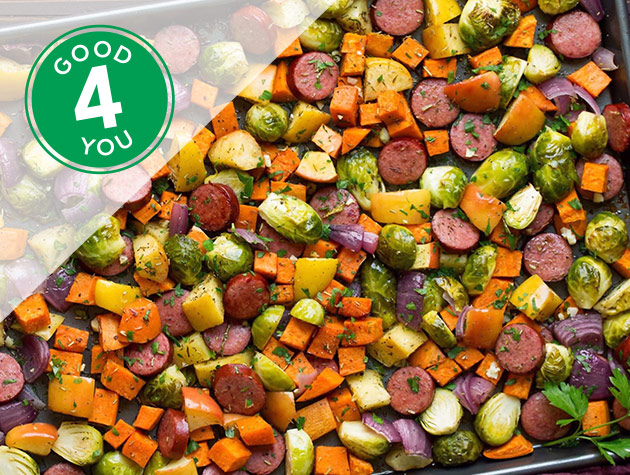 Harvest Vegetables and Sausage Sheet Pan Dinner