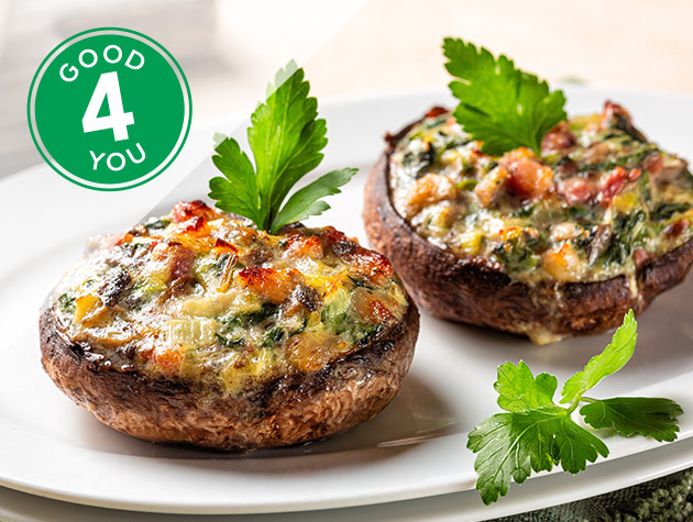 Turkey Ricotta Stuffed Portabella Mushrooms